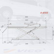 On Ground Install Ultra Air Hydraulic Thin Scissor Car Lift Machine on Hot Sale #V-JSDB-C-8140 thumbnail-3