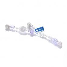 IV infusion T valve connector drugged dosing extension tube, Administration infusion connection tubing with male luer needle free adapters