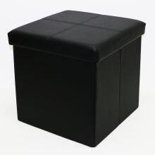 Foldable Storage PVC Ottoman thumbnail-2