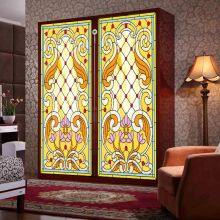 Art Church Stain Stained Pattern Glass Window Supplies Stain Glass Sheets 3mm Stained Decorative Door Glass Panels for Doors thumbnail-1