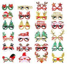 12-Pack Christmas Glitter Party Glasses Frames for Holiday Decor and Christmas Party Favors thumbnail-1