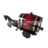 Antique large wooden decorative wine barrel bucket