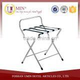 Foldable Stainless Steel Luggage Rack With Backrest thumbnail-1