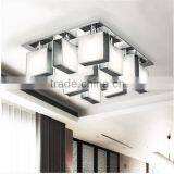 Modern Stainless Steel Glass Hotel Ceiling Light Ceililng Lamp Surface Mounted Led Ceiling Light
