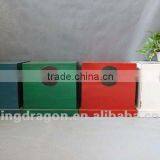 Chinese Antique Furniture Pine Wood Shanxi Red/blue/white/green Trunk Chest Box