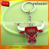 New Fashion Basketball Fans Bulls Key Chain Pendant Cool Chicago Metal Cow Keyring