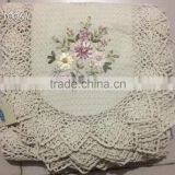Floral Lace Tablecloths- Assorted Sizes- White And Cream thumbnail-3