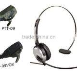 Super Lightweight Over-the-head Two Way Radio Headset With Flexible Boom Microphone WT-1001 thumbnail-1