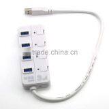 Super High Speed Computer Switch Button 4 Port Usb 3.0 Hub thumbnail-5