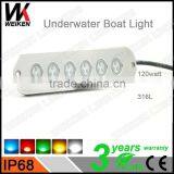 Wholesale IP68 90w 12v Stainless Steel Ship Yacht Led Underwater Lights From Hangzhou Weiken