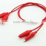 Red Color Small Alligator Clip Cable/Crocodile Clip Cable