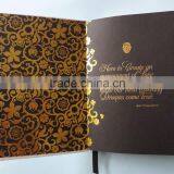 Full Cover Embossed White pu Black Page Notebook With Gold Edge thumbnail-2