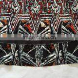 New Promotion Latest Dress Designs Black Sleeveless Printed Slim Button Belt Decoration Lady Fashion Dress thumbnail-5