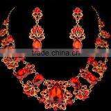 Fashion High Quality Luxury Bridal Necklace Earrings Tiara Wedding Jewelry Set thumbnail-4