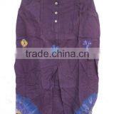 Plain Dyed Technics and Cotton / Cotton Fabric Type Denim Tie Dye Pattern Skirts thumbnail-1