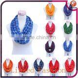 Plaid Grid Infinity Scarf,11 Colors Women Fashion Tartan Scarf Viscose Voile Plaid Grid Infinity Scarf thumbnail-1