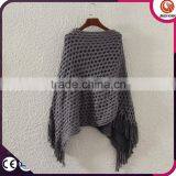 Women Winter Knitted Cashmere Poncho Capes Shawl Cardigans Sweater Coat thumbnail-2