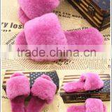 Wholesale Women Colorful Sheep Fur Flip Flop Slipper With Color Choices thumbnail-4