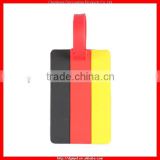 Germany flags color soft PVC luggage tag for promotion (MYD-LT6666)