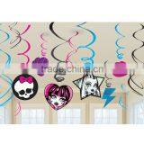 Monster High Birthday PVC Hanging Swirl Decorations For Girls Night Party Quality Choice thumbnail-1