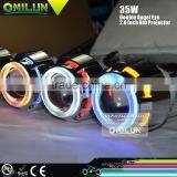 12V 2.0" Inch Hid Projector Lens Lamp With Double Angel Halo Ring
