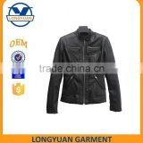 New fashion style motorcycle pu leather jacket for woman