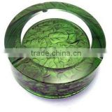 liuli glazecolor crystal ashtray smoking with engraved logo color (R-1005
