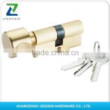 double normal computer brass handle electric cabinet master euro profile tubular key door handle round lock cylinder with knob