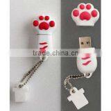 Premium White/Pink "Paw" USB Flash Memory Drive 4 GB,usb Flash Drives With Led Indicator thumbnail-1