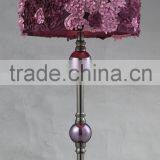 Modern Table Lamp With Nice Flower Fabric Shade thumbnail-1