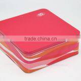 Antique Big Square Tin Boxes Packaging , Metal Storage Cake Tin Recyclable thumbnail-1