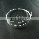 65mm Diameter Silver Plated Brass Feather Bangle DIY Bracelet Jewelry Supplies Findings 1900104 thumbnail-1