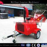 ATV towable mini diesel engine electric starting wood chipper with hydraulic feeding CE approved