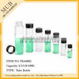 2/3/5/8/10ml Transparent Glass Vial Tubular Bottle for Perfume With Black Screw Cap thumbnail-1