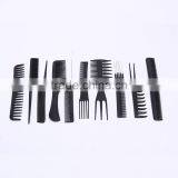 10pcs Professional Salon Hair Styling Hairdressing Black Plastic BarbersBrush Combs Set Hair Comb Set,Good for Barber thumbnail-5