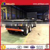 20FT 40FT Flatbed Skeletonal Semi Container Dolly Trailer With Turntable Drawbar thumbnail-6