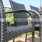 Patio Outdoor Black Color Resin Rattan Garden Arm Chair thumbnail-2