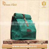 Waxed Canvas Lunch Bag Rolled Up Canvas Lunch Bag thumbnail-2