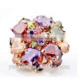 Wholesale Stock Small Order Fashion Women Colorful Zircon Ring thumbnail-1