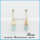 Vintage Earring Stud Irregular Turquoise Earrings for Woman Fashion thumbnail-3