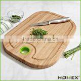 Bamboo Fruit Cutting Board with Silicone Loop Homex_BSCI Factory