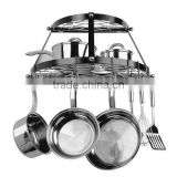 Wrought Iron Kitchen Wall Pot Rack thumbnail-1