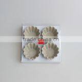 Set of 4 Flower Shaped Ceramic Tapas Serving Dish Set thumbnail-1