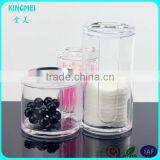 Red Acrylic New Product Round Swab Box,toothpick Box With Lid thumbnail-5