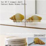 Set of 2 Trumpct Shell Cabinet Knobs Drawer Pulls thumbnail-1