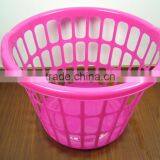Round Plastic Laundry Basket Hamper thumbnail-1