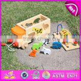 Многофункциональный деревянный тягой и толчком игрушка для детей 2015 года. Прекрасная деревянная тягой игрушка для детей. Популярный деревянный автомобиль для младенцев W05B074-A1 thumbnail-5