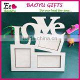 Wood Blank Love DIY Painting Picture Photo Frame Home Decoration