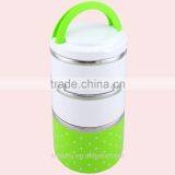 Portable 3 Compartments Stainless Steel Insulated Tiffin Lunch Box thumbnail-3