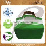 Stripe Print PU Handle Cotton Canvas Beach Bag thumbnail-6